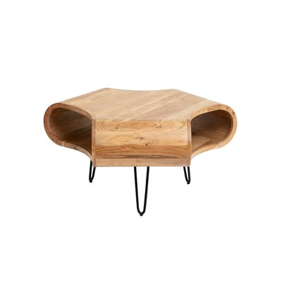 Table basse en bois d'acacia et métal  IAN MADE IN MEUBLES 