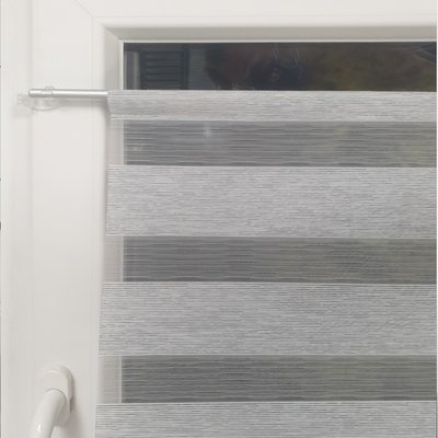 Vitrage jour nuit blanc et noir MADECOSTORE