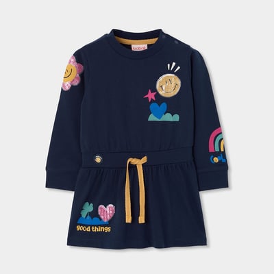 Robe en maille imprimée avec sequins BOBOLI