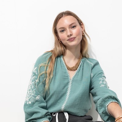 Blouse brodée PROMOD