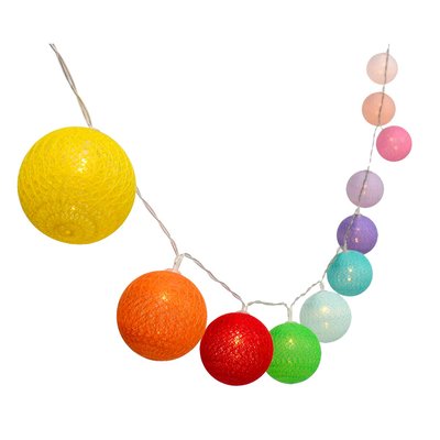 Guirlande boules de coton MIMY COLORS SOLAR LUMISKY