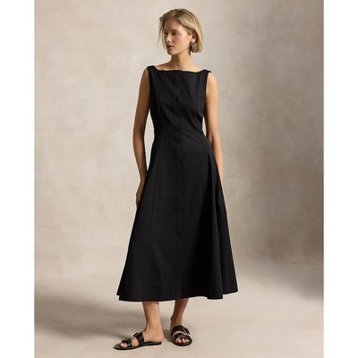 Vestido largo, comprimento médio, 3/4, sem mangas POLO RALPH LAUREN