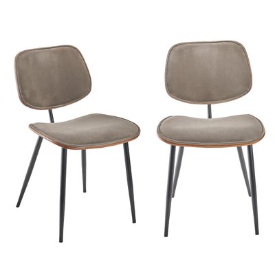 Lot de 2 Chaises en Velours avec Finition Bois - Olympia SIGNATURE