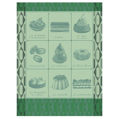 Torchon en Coton, PÂTISSERIES FRANÇAISES LE JACQUARD FRANCAIS