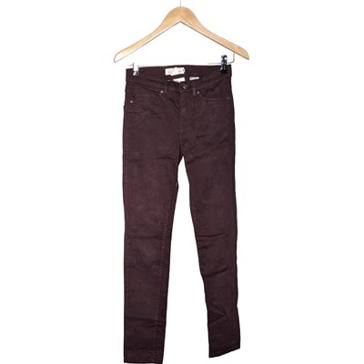 Jean slim femme marron clearance
