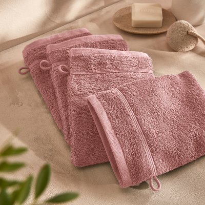 Lot 4 gants de toilette éponge bouclette, Zavara LA REDOUTE INTERIEURS