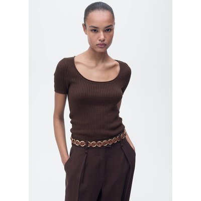 Pull maille lin mélangé MANGO