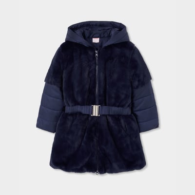 Parka fille en tissu technique avec ceinture BOBOLI