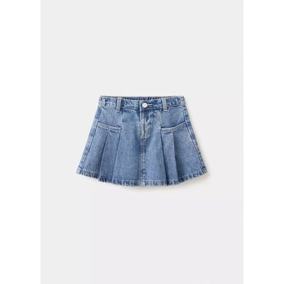 Jupe plissée denim MANGO BABY
