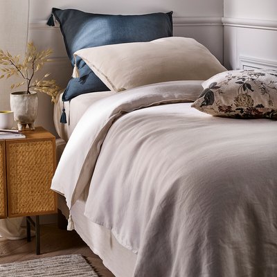 Carly Tassel 100% Washed Linen Duvet Cover AM.PM