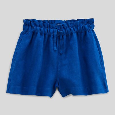 Short uni en lin MONOPRIX
