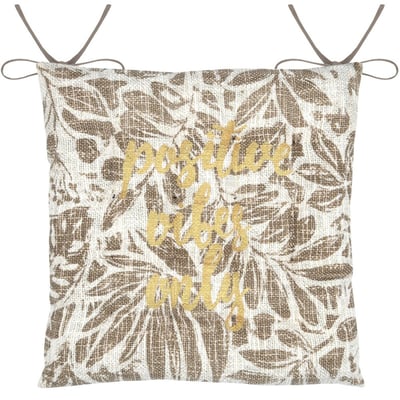 Lot de 4 galettes de chaise réversible coton HEMERA DECORATIE