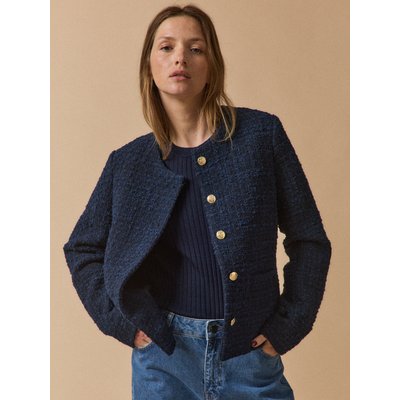 Veste sans col tweed uni CYRILLUS