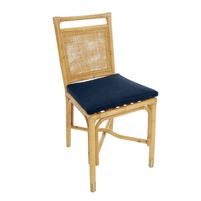 Chaise rotin et velours RIVIERA KOK