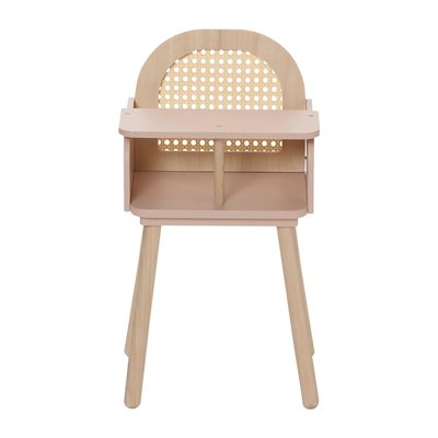 Chaise haute en cannage et bois VERTBAUDET