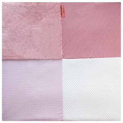 Tapis de chambre Tapidou Mosaïque Rose et blanc DOUDOU ET COMPAGNIE