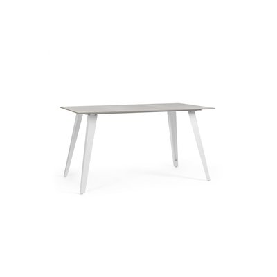 Table rectangulaire en céramique et métal L140 6 places - ARLETTE HELLIN, DEPUIS 1862