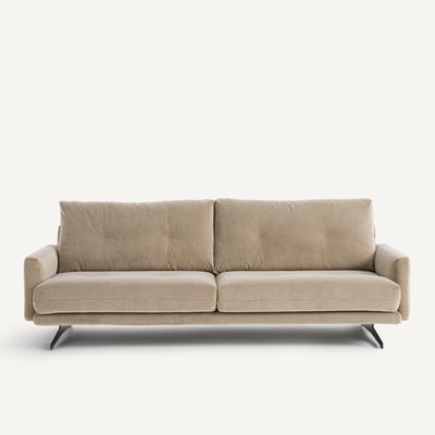 Canapé en velours stonewashed, DELICATO AM.PM