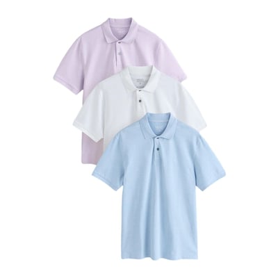 Polo en piqué à manches courtes, lot de 3 NEXT