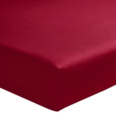 Drap housse uni en percale de coton, bonnet de 30cm, PREMIÈRE ESSIX