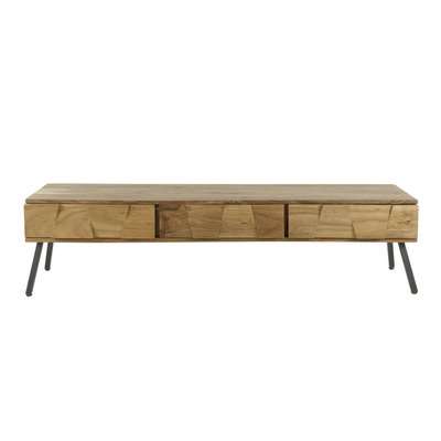 Meuble TV en bois massif et acier - DUTTON MATHI DESIGN