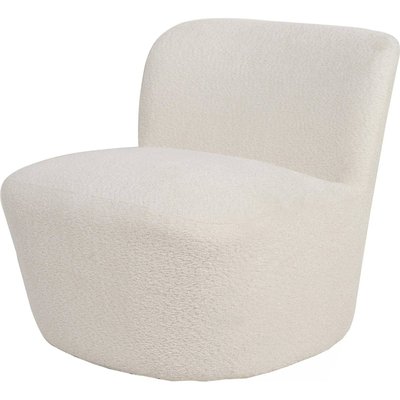 Fauteuil design  doux en tissu bouclette pour salon cosy RECOLLECTION