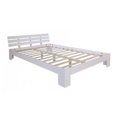 Lit double a lattes cadre de lit HOMESTYLE4U