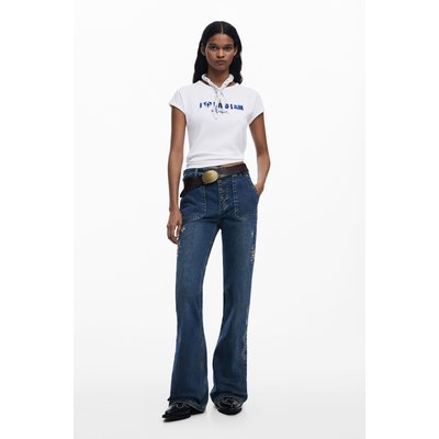 Jean flare brodé DESIGUAL