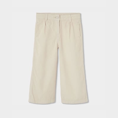 Pantalon fille velours côtelé fin wide leg BOBOLI