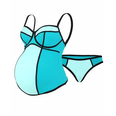 Tankini de grossesse avec armatures Rosy mint CACHE COEUR