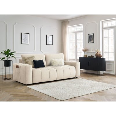 Canapé droit convertible 3 places en velours, ARSENE BOBOCHIC