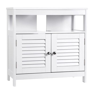 Meuble sous vasque blanc 2 portes 1 niche L60cm CALICOSY