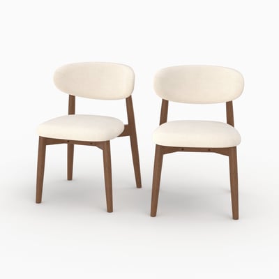 Lot de 2 chaises en tissu - YUNA MAISON PAVANE