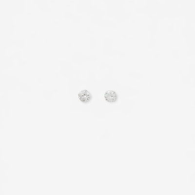 Puces d'oreilles zircon 6 mm - argent 925 BALABOOSTE