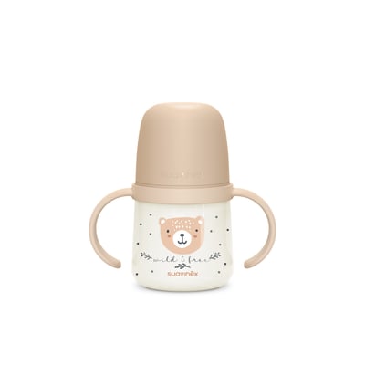 Biberon à anses phosphorescentes +6mois 150ml SUAVINEX