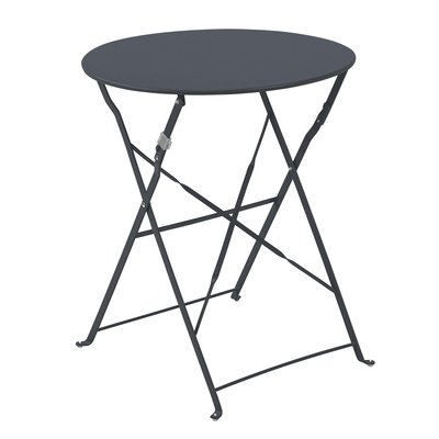 Table de jardin ronde pliante (Ø60 x 72 cm) en métal, ANNECY OVIALA