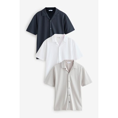 Chemise à manches courtes en piqué, lot de 3 NEXT