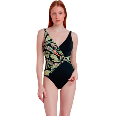 Maillot de bain une pièce préformé croisé gainant Jungle ADMAS