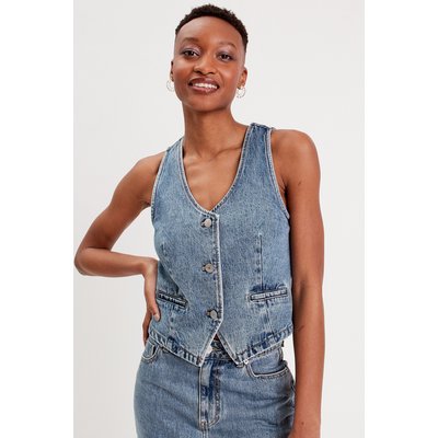 Gilet sans manches en jean CACHE CACHE