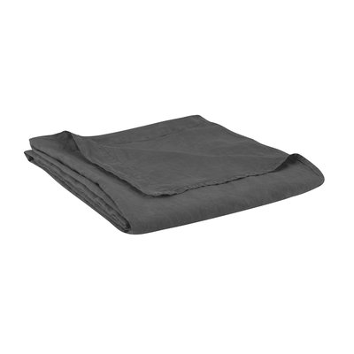 Drap plat en lin lavé, RÊVE DE LIN BLANC CERISE