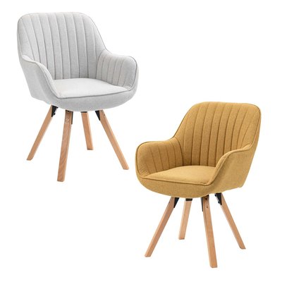 Lot de 2 fauteuil de salle à manger rotatif scandinave, CARSON MEUBLES COSY
