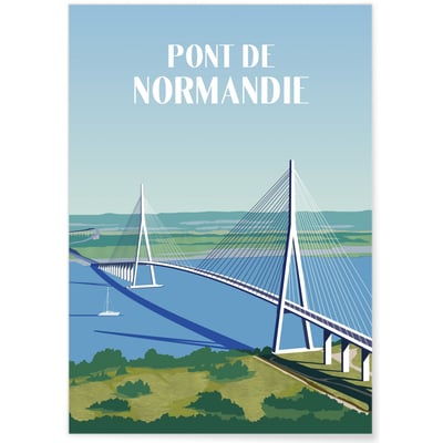 Affiche Pont de Normandie L'AFFICHERIE