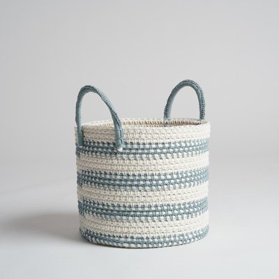 Panier de rangement en corde gris et écru M GUAPA WANDA COLLECTION