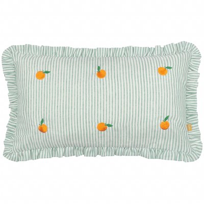 Les Fruites Striped Ruffle Feather Rich Cushion FURN.