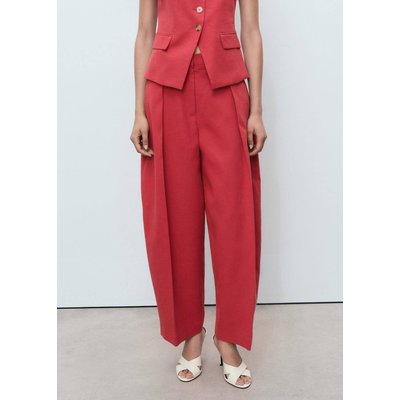 Pantalon de costume en lin mélangé MANGO