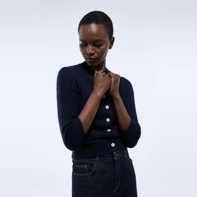 Cardigan manches coudes contenant du mohair MONOPRIX