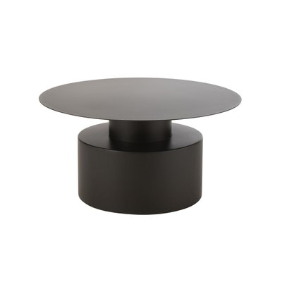 Table basse ronde design en métal noir D80 - MONZA HELLIN, DEPUIS 1862
