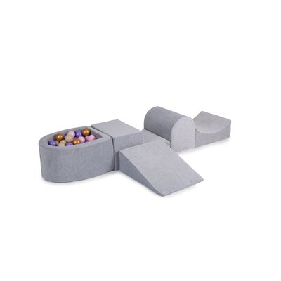 Aire De Jeux en Mousse avec Piscine à Balles, VELOURS MEOW BABY