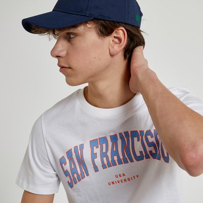 Lot de 2 T-shirts, imprimé esprit campus LA REDOUTE COLLECTIONS