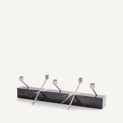 Bougeoir centre de table en marbre, hauteur 21,3 cm, SEBASTIANO AM.PM